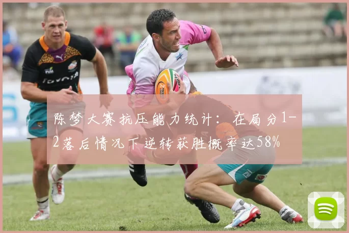 陈梦大赛抗压能力统计:在局分1-2落后情况下逆转获胜概率达58%