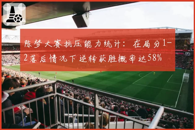 陈梦大赛抗压能力统计：在局分1-2落后情况下逆转获胜概率达58%